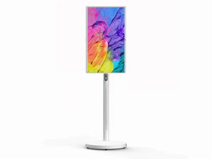 Televisore Portatile Smart 27 32 Pollici Con Pannello Touch Android 14 Su Ruote Per Casa Bar Palestra Ufficio