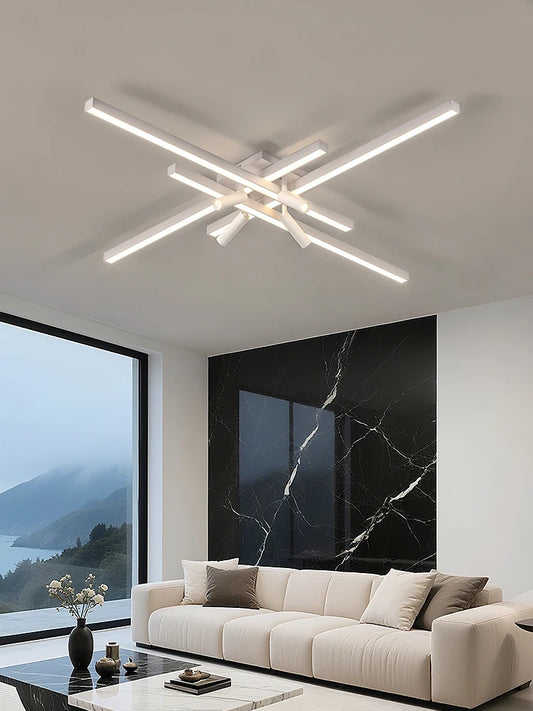 Plafoniera Led Moderna Per Soggiorno E Camera Da Letto, Design Minimal, Illuminazione Interna