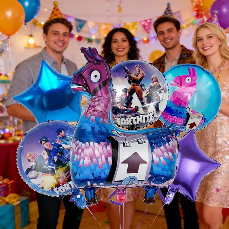 Set Di Palloncini Fortnite In Lattice E Foil Per Compleanno Bambini Decorazioni Festa