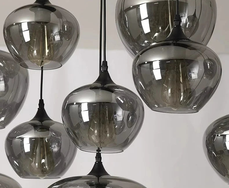 Lampada Sospensione Led Moderna In Acciaio Inossidabile Spazzolato per Soggiorno E Sala Da Pranzo
