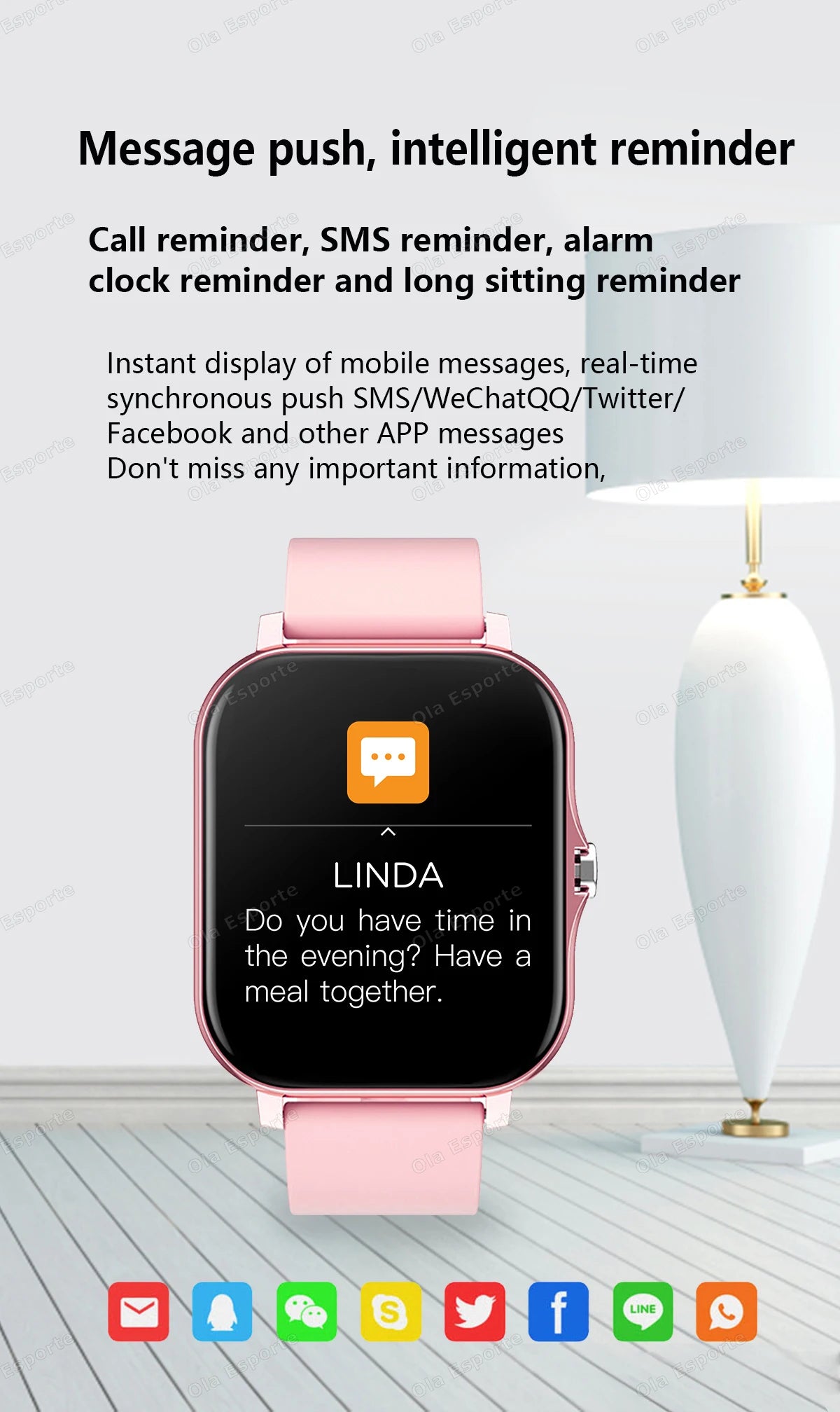 20226 Nuovo smartwatch da 1,83 pollici Notifiche di chiamata Monitoraggio del sonno Monitoraggio dell'attività Smart Watch compatibile con Android e iOS