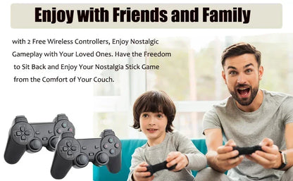 X2 Plus Game Stick 4K HD 2.4G Retro Console per videogiochi Controller wireless TV 50 Emulatore per giochi PS1/N64/DC 128G