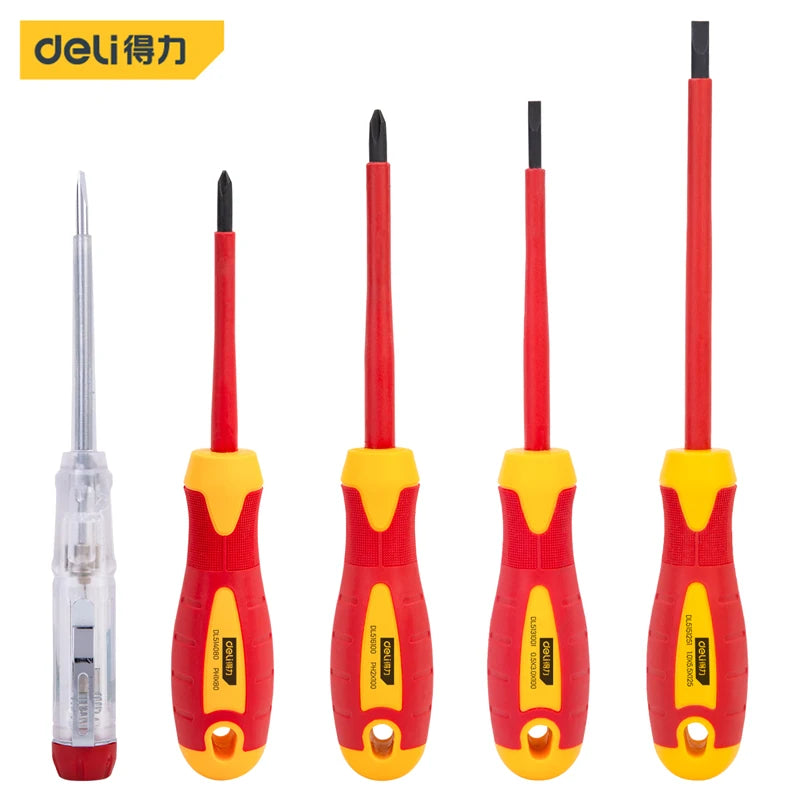 Set Cacciaviti Isolati VDE Deli Per Elettricista Con Testa Phillips A Taglio Magnetico