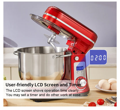 Robot Da Cucina Biolomix BM601 Con Ciotola In Acciaio Da 6 L, 1200 W, 6 Velocità, Testa Inclinabile