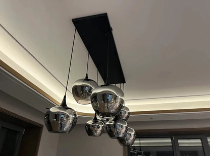Lampada Sospensione Led Moderna In Acciaio Inossidabile Spazzolato per Soggiorno E Sala Da Pranzo