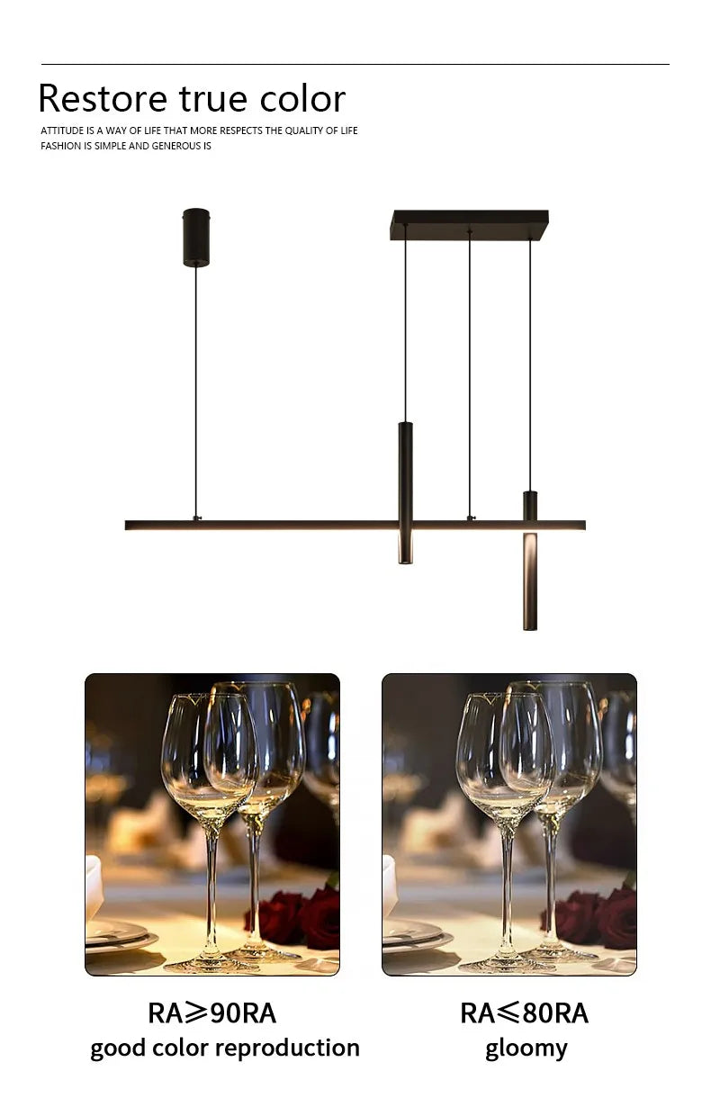 Lampada a Sospensione Nordico Led Per Ristorante e Cucina Con Lampadine Incluse Design Moderno