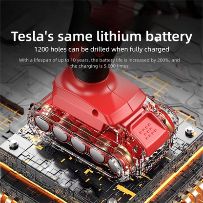 Trapano Elettrico Multifunzionale 21V Batteria Con Impatto Doppio Portatile Per Piccoli Utensili
