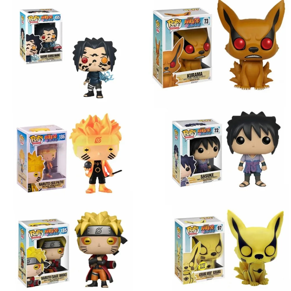 Funko Pop Naruto Uzumaki Sasuke Uchiha Con Kyuubi Figura Pvc 10 Cm Collezione Paese Del Fuoco Edizione