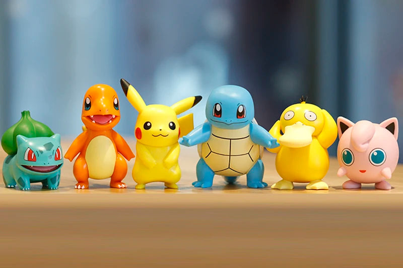 Hot Pokemon Anime Figure Pikachu Giocattoli Modello Charmander Psyduck Squirtle Jigglypuff Bulbasaur Kawaii Raccogliere Bambole Regalo Dei Bambini