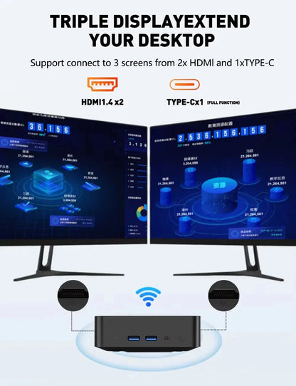 NUOVO MINI PC Computer Windows 11 Intel Core i7-8550U 16GB/32GB RAM 1TB/2TB SSD Mini PC da gioco Desktop Computer Supporta 4K HD