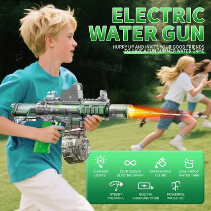 Pistola Ad Acqua Elettrica M416 Con LED Per Simulazione Fuoco Grande Capacità Giocattolo Estivo Per Bambini