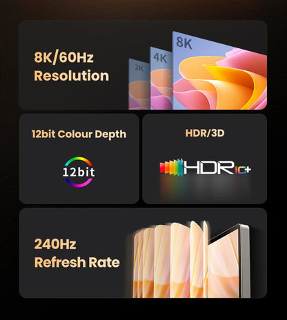 UGREEN Cavo USB C a 4K 8K compatibile HDMI 8K/60Hz 4K/120Hz per MacBook Pro iMac iPad Pro per Samsung Galaxy USB C a HDMI 2.1