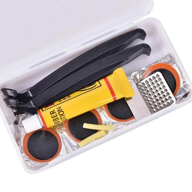 Kit Riparazione Pneumatici Per Bicicletta 48 Pezzi Con Strumenti Per Toppe Portatili Professionali