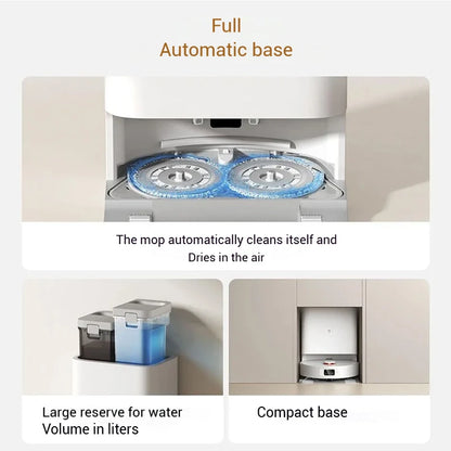 XIAOMI MIJIA Robot Aspirapolvere Autonomo H40, Pulizia Intelligente per la Casa, Spazzamento ad Alta Velocità, Pulizia Rotante, Aspirazione Ciclonica 10000PA, Laser LDS
