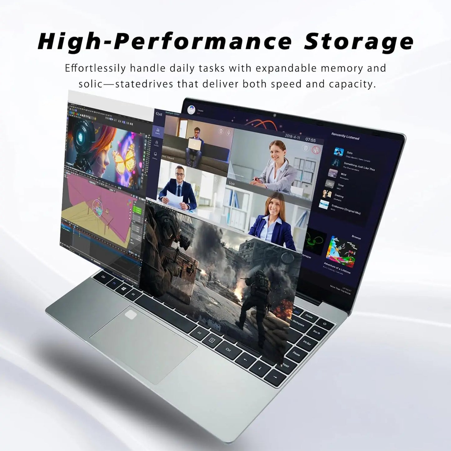 Laptop 15,6 Pollici Con 32 Gb Ram E 2 Tb SSD Windows 11 Impronta Digitale Tastiera Retroilluminata