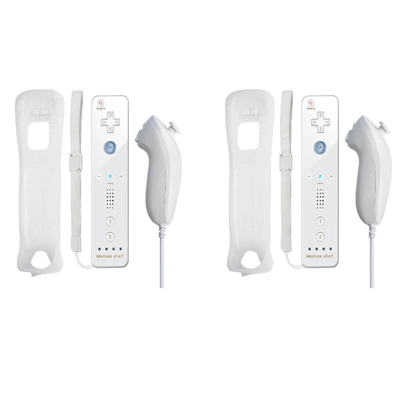 Set controller 2 in 1 per Nintendo Wii Joystick Motion Plus opzionale Gamepad remoto wireless con custodia in silicone Videogioco