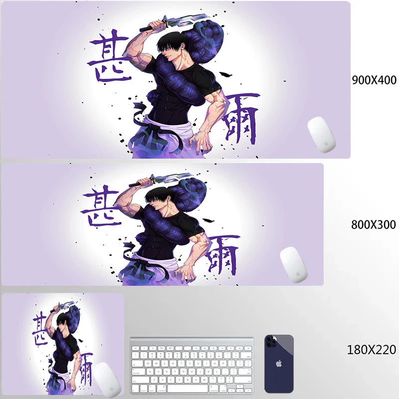 Jujutsu Kaisen Gojo Mousepad Giappone Hot Anime Mouse Pad PC Cool Gaming Tastiera Tappeto XXL Laptop Tappetino da scrivania esteso Nuovo Gamer Tappeto