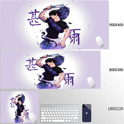 Jujutsu Kaisen Gojo Mousepad Giappone Hot Anime Mouse Pad PC Cool Gaming Tastiera Tappeto XXL Laptop Tappetino da scrivania esteso Nuovo Gamer Tappeto