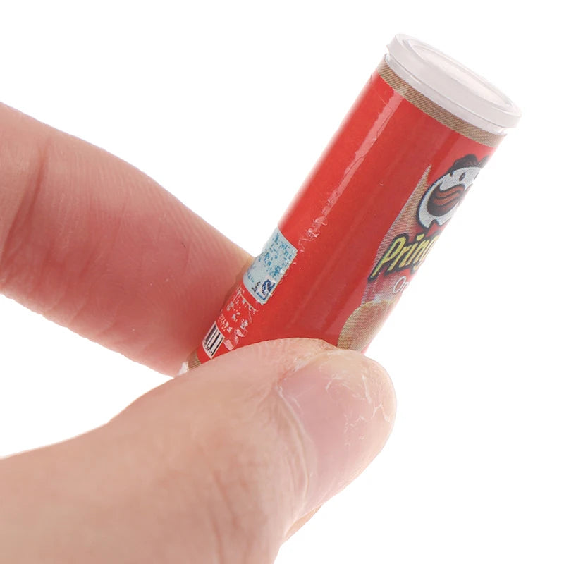 Set Tre Pezzi Patatine In Bottiglia Miniatura Scala Uno Dodici Per Casa Delle Bambole Cibo Giocattolo