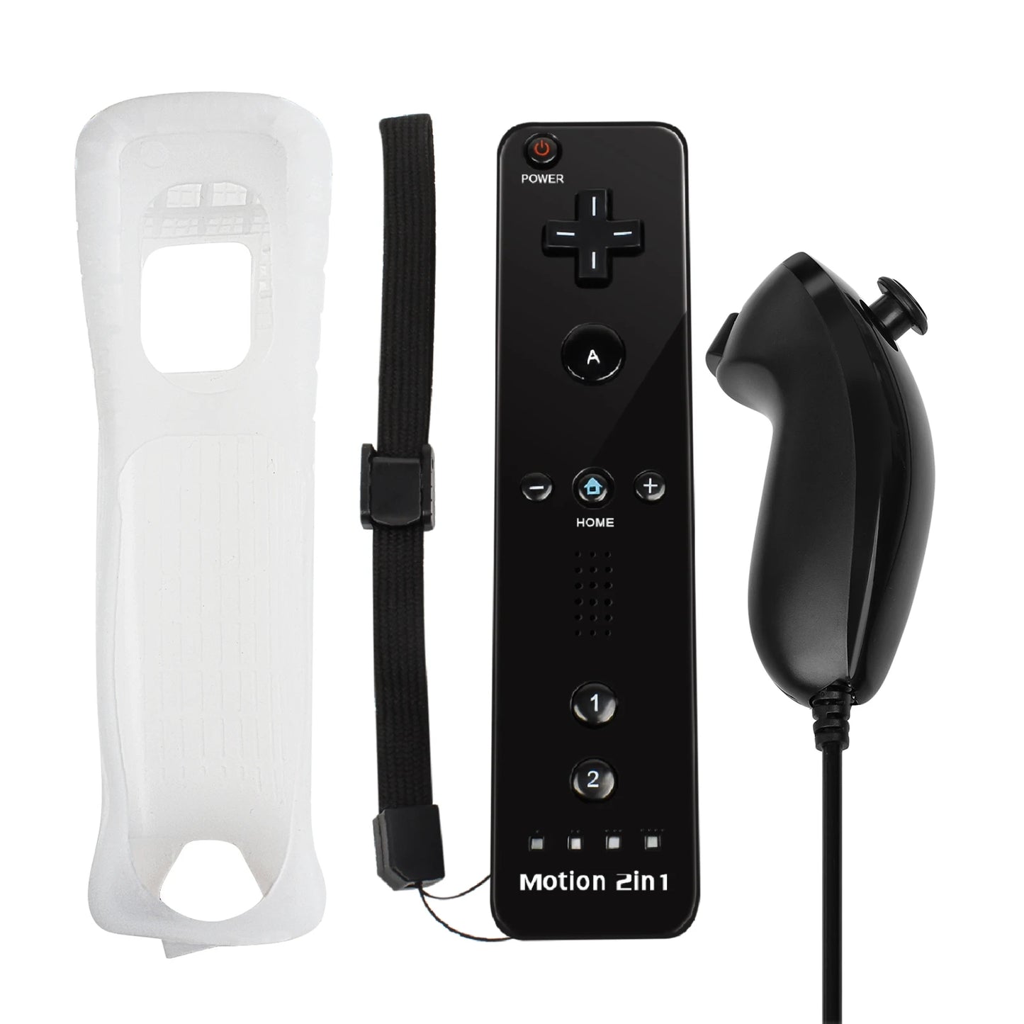 Set controller 2 in 1 per Nintendo Wii Joystick Motion Plus opzionale Gamepad remoto wireless con custodia in silicone Videogioco