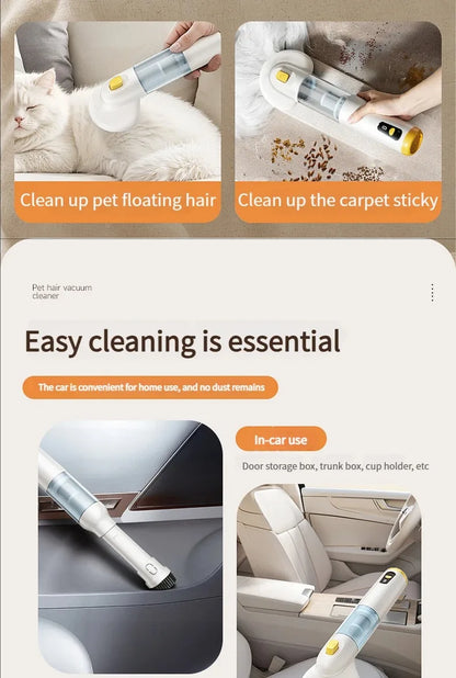 Aspirapolvere per animali domestici con tecnologia ciclonica Forte aspirazione multifunzionale per la depilazione di animali domestici in auto e pulizia della casa