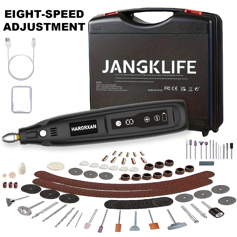 Kit Utensili Rotanti Usb Per Incisione Legno Gioielli Metallo Vetro Fai Da Te Precisione