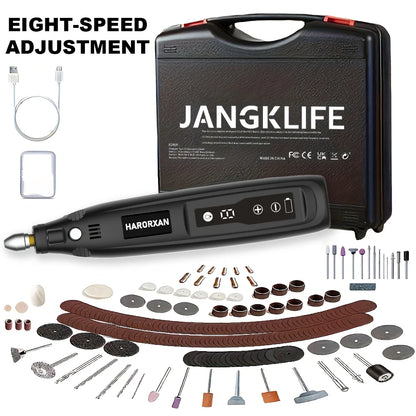 Kit Utensili Rotanti Usb Per Incisione Legno Gioielli Metallo Vetro Fai Da Te Precisione