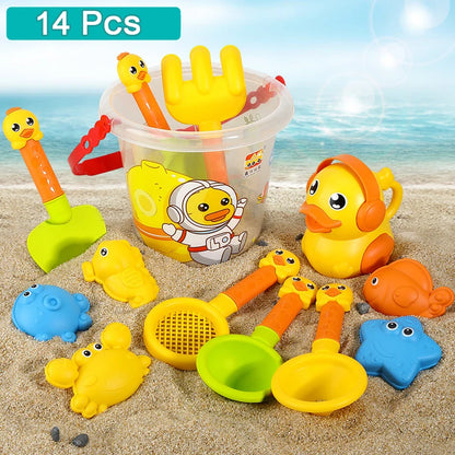 Set Giochi Spiaggia Per Bambini Con Secchiello E Paletta Per Sabbia E Attrezzi Da Acqua Estivi