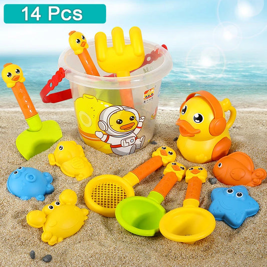 Set Giochi Spiaggia Per Bambini Con Secchiello E Paletta Per Sabbia E Attrezzi Da Acqua Estivi