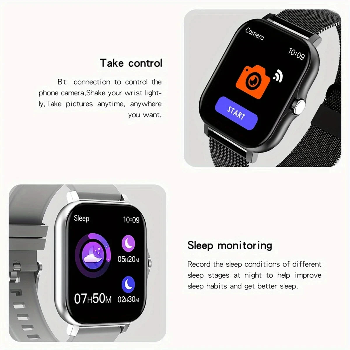 Smartwatch Da 1,83 Pollici Con Touchscreen Completo Per Fitness E Chiamate Bluetooth