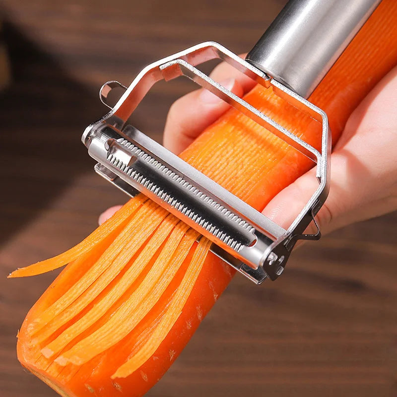 Pelapatate Multifunzionale In Acciaio Inox Con Grattugia E Affettatrice Per Verdure Frutta Julienne