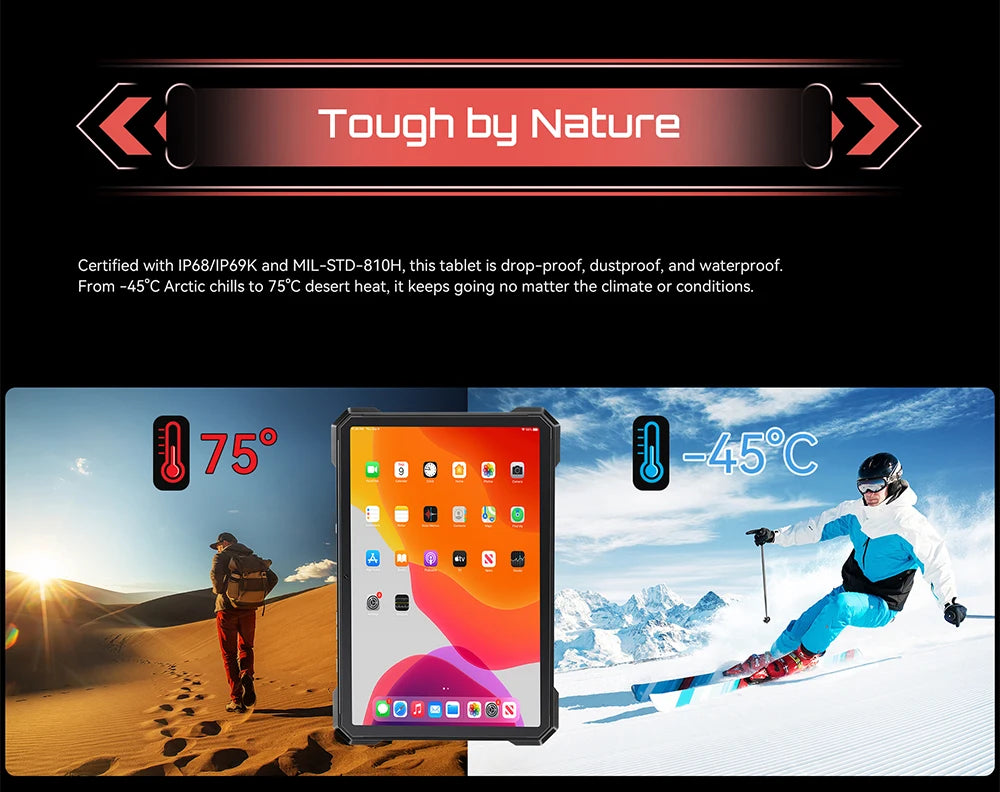 Tablet Android Cubot Tab Kingkong S 10,1 pollici, Batteria 15300 mAh, 6 Gb Ram, 256 Gb Storage, Fotocamera 48 Mp
