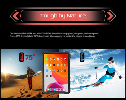 Tablet Android Cubot Tab Kingkong S 10,1 pollici, Batteria 15300 mAh, 6 Gb Ram, 256 Gb Storage, Fotocamera 48 Mp