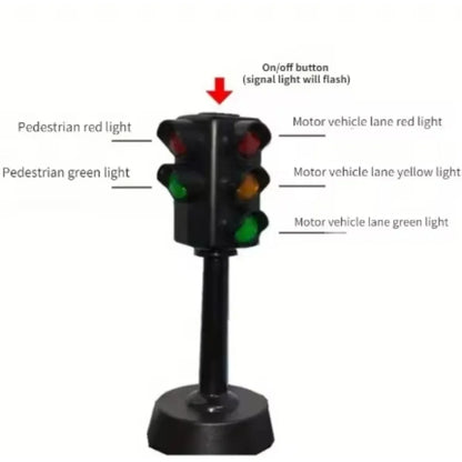 Semaforo Giocattolo Luminoso Con Base In Plastica Segnali Stradali Per Giochi Sicuri E Decorazioni Domestiche