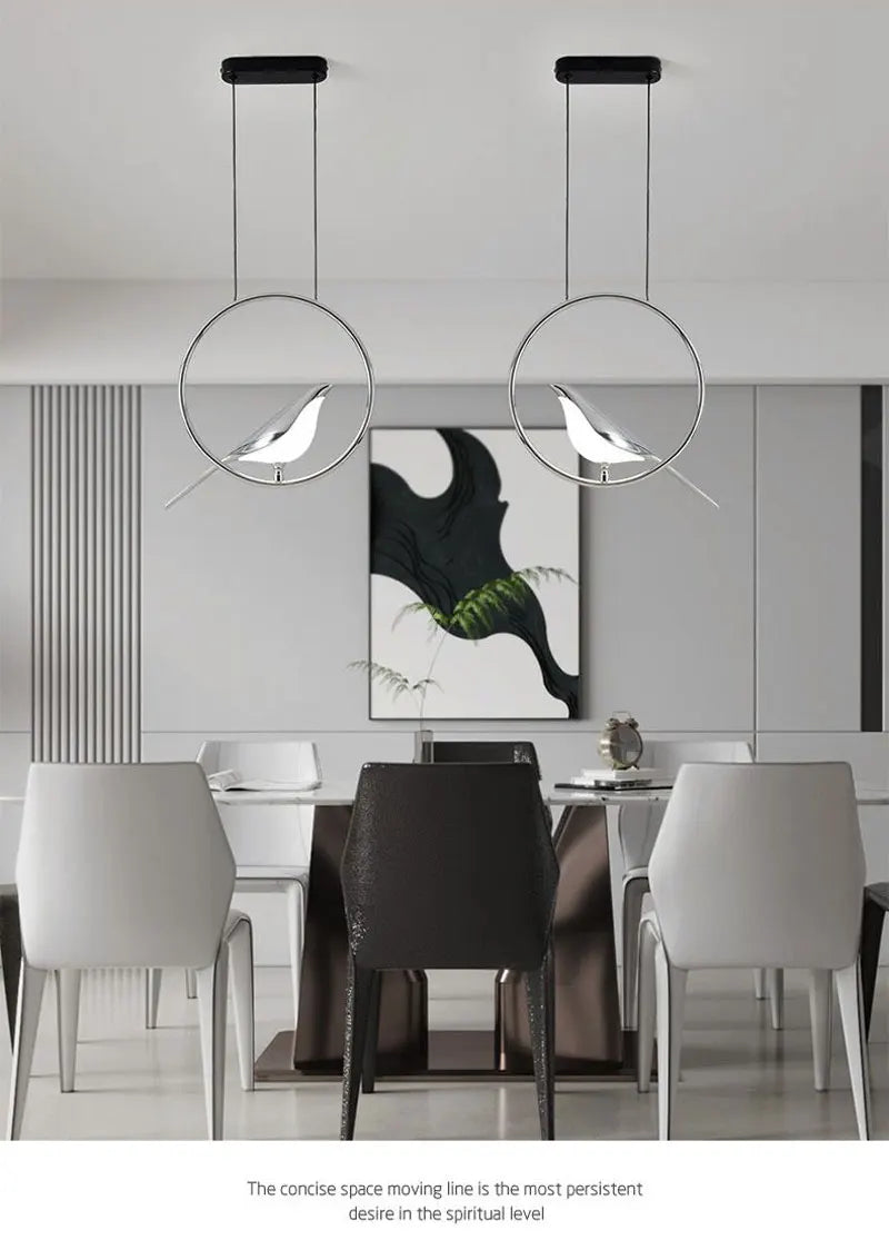 Lampada Sospensione Led Argento Dorato Interni Design Moderno Per Letto e Soggiorno Alimentazione AC 85 265 Volt