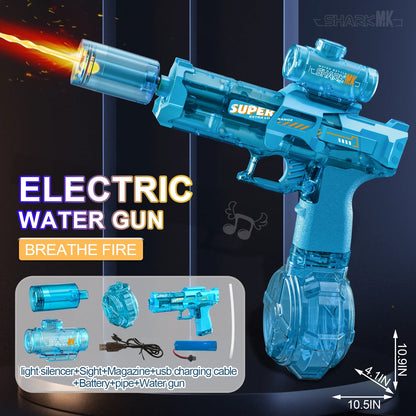 Pistola Ad Acqua Elettrica Con Led E Sensore Automatico Giocattolo Estivo Per Bambini Piscina E Spiaggia