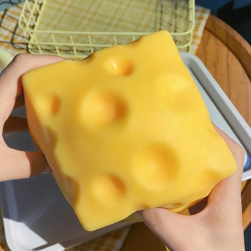 Giocattolo Antistress Gigante a Forma di Formaggio, Squishy Extra Large, Giocattolo Modellabile a Lenta Risalita, Palla Antistress per Adulti, Regalo
