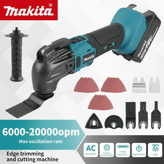 Taglierina Makita 18V Con Impostazioni A 6 Marce, Lama Regolabile Da 340 A 326 Mm, Versatile Per Tagliare E Segare