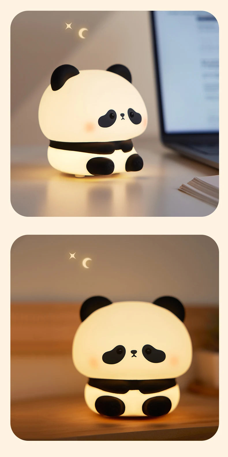 Luce Notturna Panda Led Con Touch Usb Ricaricabile Per Cameretta Decorazione Per Bambini