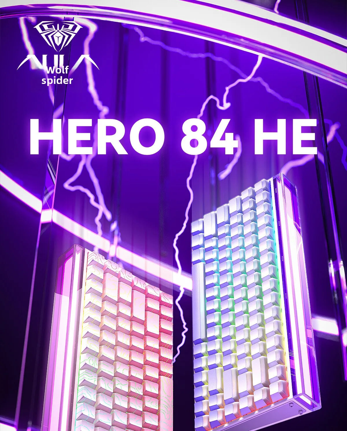 Tastiera Meccanica Da Gioco Aula Hero 84HE Con Interruttore Magnetico RGB Ergonomia