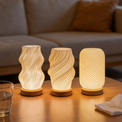 Lampada Da Scrivania Moderna 3D Stampata Con Luce Notturna Dimmerabile USB Per Camera Da Letto e Soggiorno