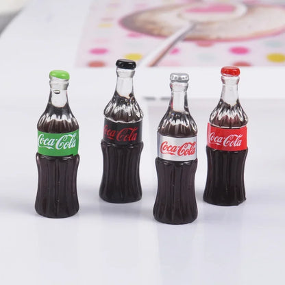Set 4 Pezzi Cola Drink Mini Realistico 32mm Per Casa Delle Bambole Decorazione 1 12
