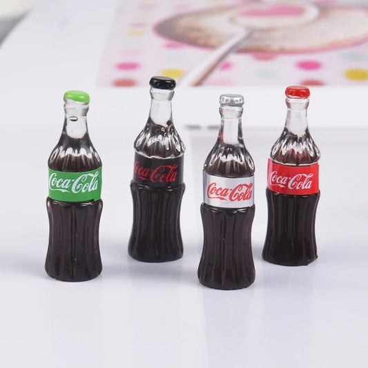 Set 4 Pezzi Cola Drink Mini Realistico 32mm Per Casa Delle Bambole Decorazione 1 12
