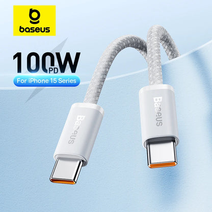 Baseus Cavo Usb C A Usb C 100 W Ricarica Veloce Treccia Alta Qualità Compatibile Con Iphone Macbook Ipad Samsung