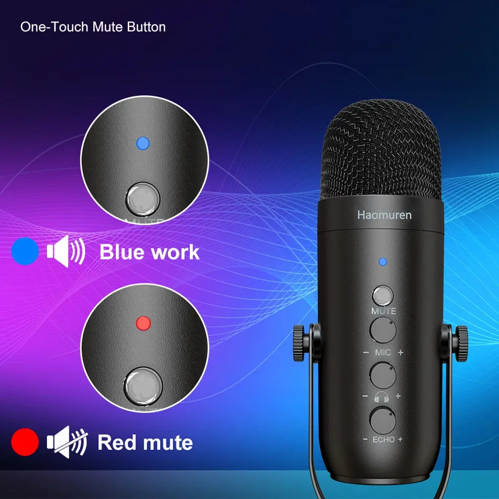 Microfono Usb Cardioide Professionale Per Streaming E Podcast Con Braccio Per Registrazione YouTube