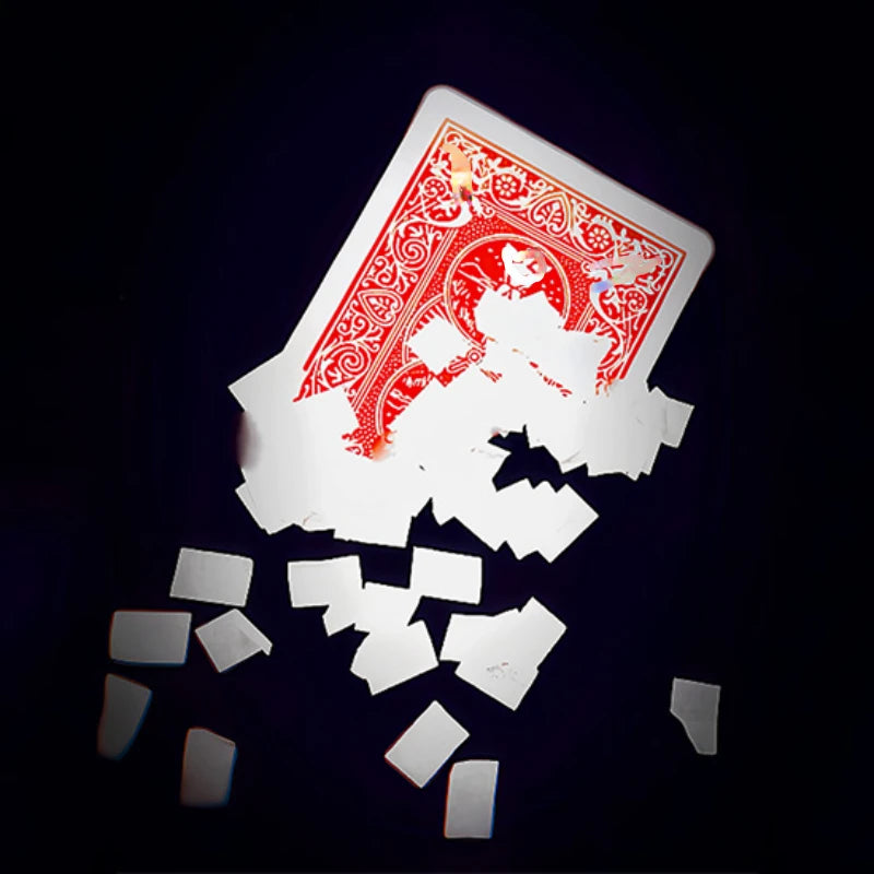 Splendidi trucchi magici che vaniscono carte da gioco che scompare ai fiocchi di neve che apariscono la modifica della carta Magia Close Up Illusioni di strada Espedienti