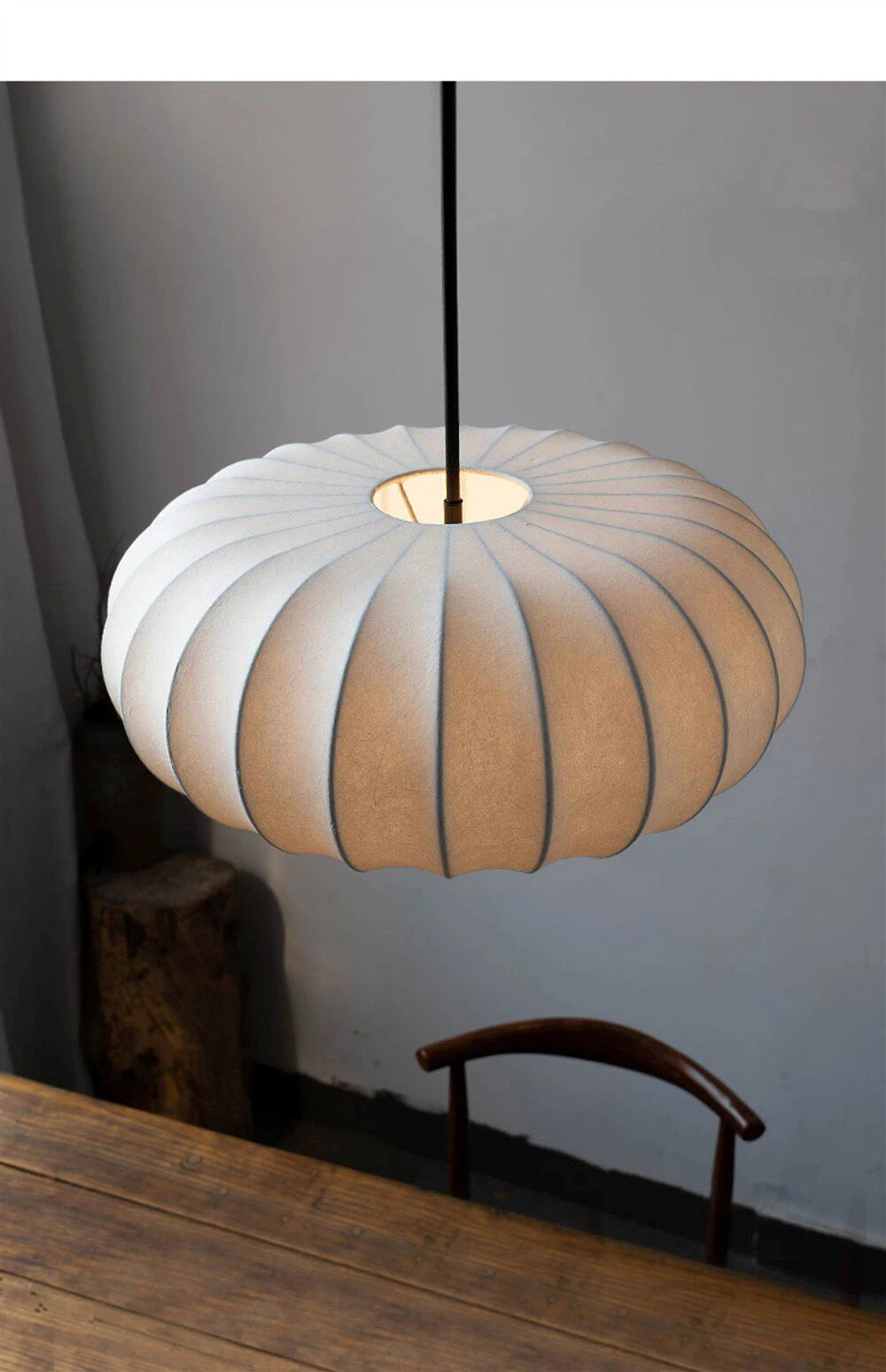 Lampadario Wabi Sabi Giapponese In Seta Bianca Per Ristorante Studio Soggiorno Cucina Moderno