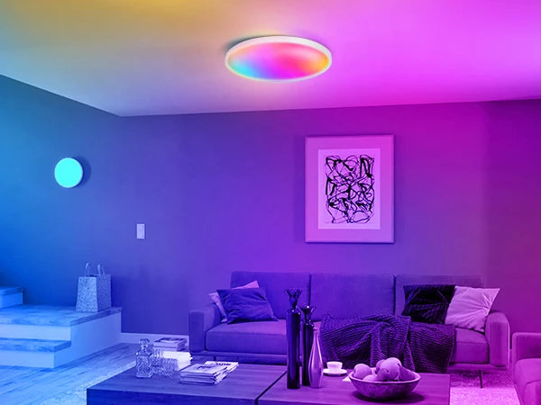 Plafoniera Led Dimmerabile con Controllo Remoto Rgb Bluetooth Tuya per Interni Alexa
