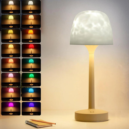 Lampada LED Senza Fili Con Proiettore Ocean Wave, 16 Colori Cambiabili, Temperatura Colore 3 Vie, Dimmabile