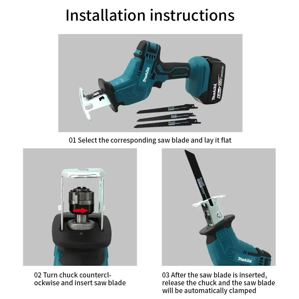 Makita ML505 Sega a Sciabola Elettrica Senza Batteria Portatile Per Taglio Legno Metallo Tubi